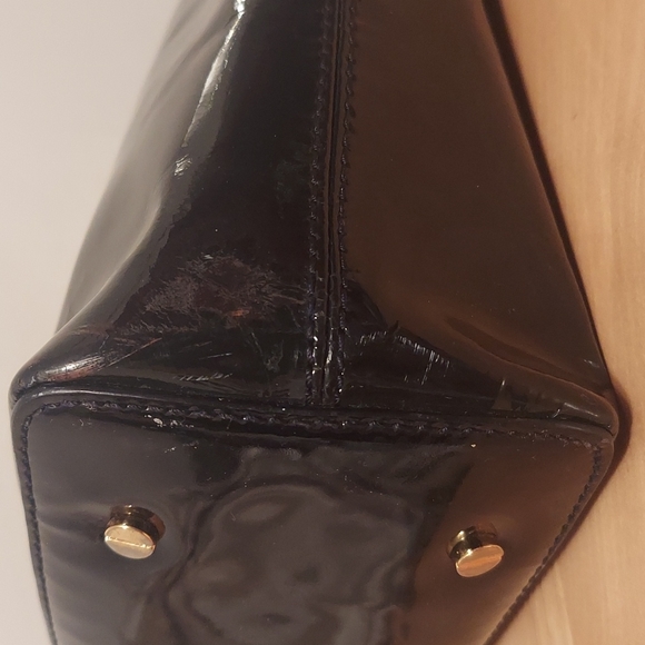 Tory Burch Black Bome Patent Leather Tote Bag with Goldtone Hardware - Picture 16 of 16